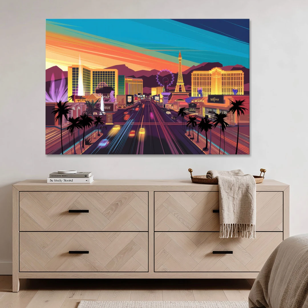 Las Vegas Iconic Strip Experience - Canvas Wall Art - Coffee Table - 60x40