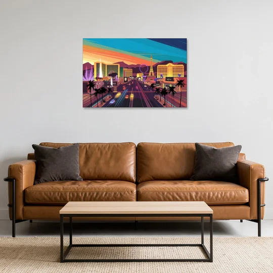 Las Vegas Iconic Strip Experience - Canvas Wall Art - Sofa - 36x24