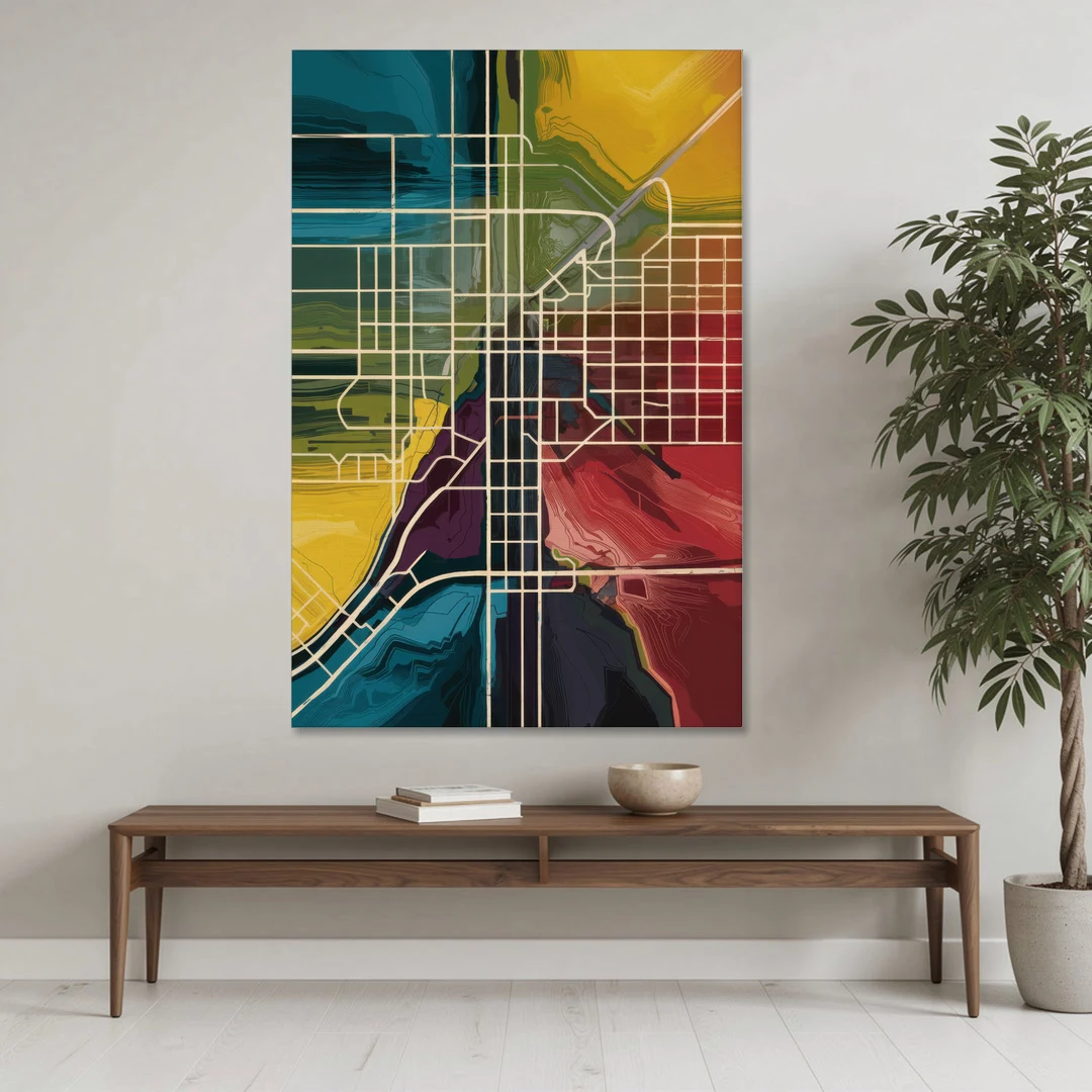 Las Vegas Map Design - Canvas Wall Art - Coffee Table - 40x60