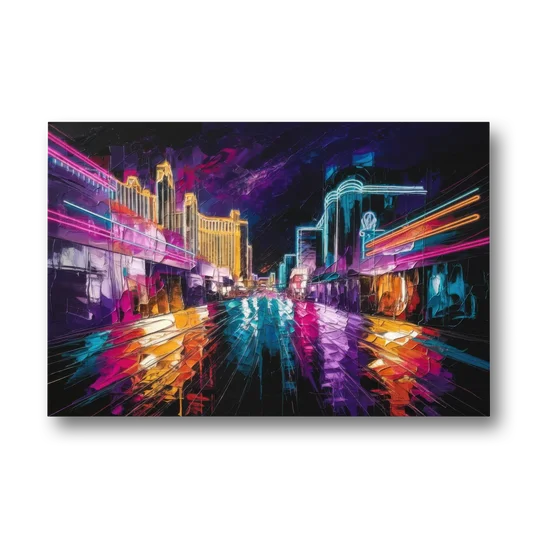 Las Vegas Neon Nights - Canvas Wall Art - Front