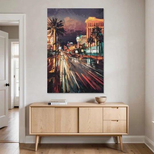 Las Vegas Strip Lights - Canvas Wall Art - Coffee Table - 40x60