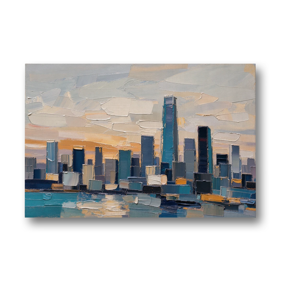 Law Office Wall Art of a Dawn Skyline - Canvas Wall Art - Front