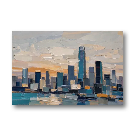 Law Office Wall Art of a Dawn Skyline - Canvas Wall Art - Front
