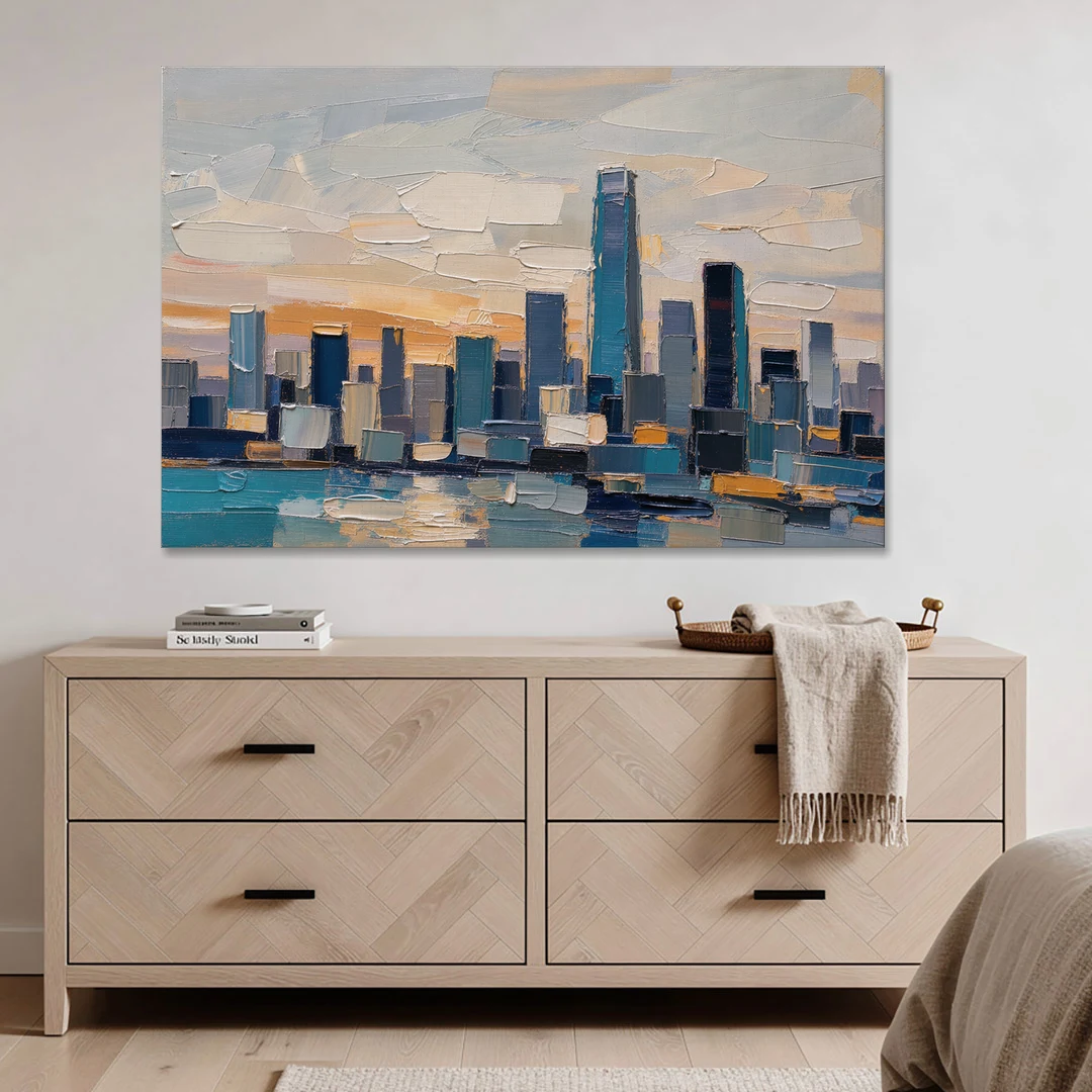 Law Office Wall Art of a Dawn Skyline - Canvas Wall Art - Coffee Table - 60x40