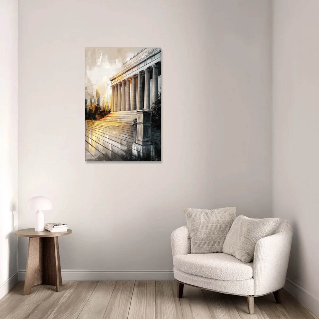 Lincoln Urban Charm - Canvas Wall Art - Sofa - 24x36