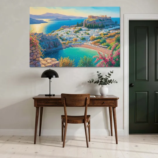 Lindos Views - Canvas Wall Art - Office - 60x40