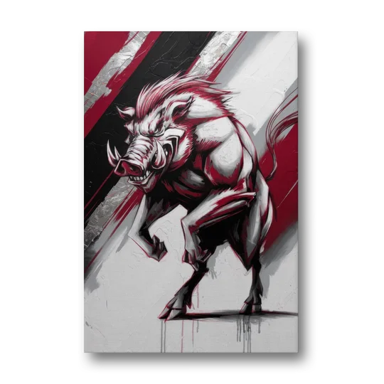 Little Rock Razorbacks Tribute - Canvas Wall Art - Front