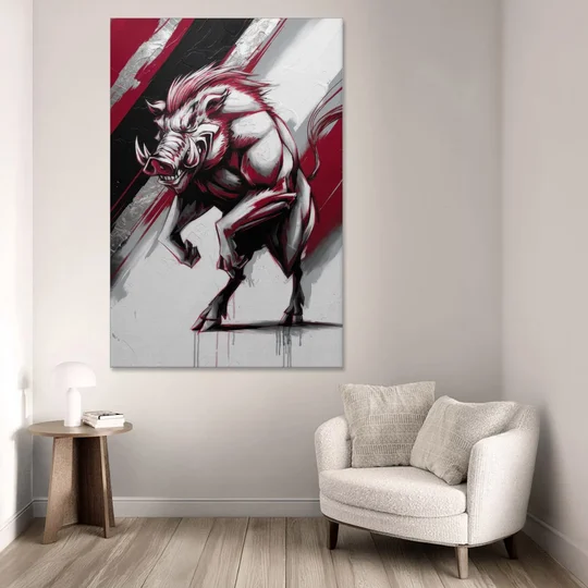 Little Rock Razorbacks Tribute - Canvas Wall Art - Sofa - 40x60