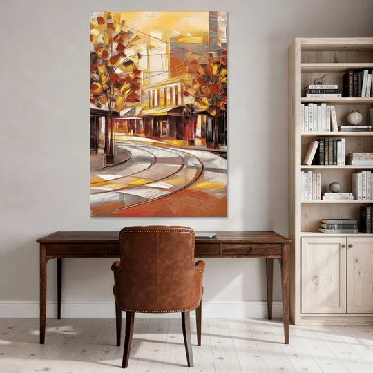 Little Rock River Market View - Canvas Wall Art - Office - 40x60
