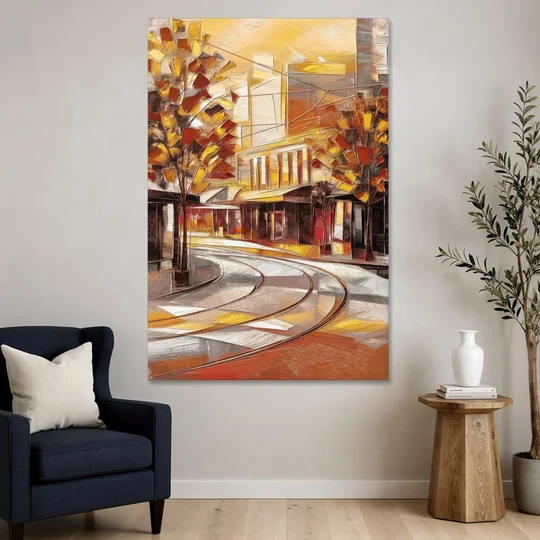 Little Rock River Market View - Canvas Wall Art - Sofa - 40x60