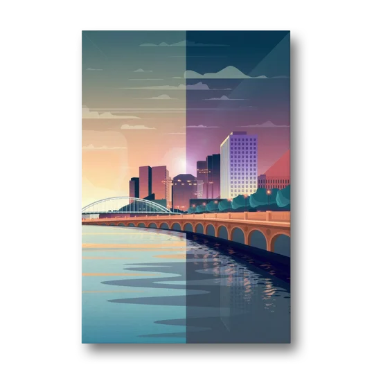Little Rock Scenic Riverfront - Canvas Wall Art - Front