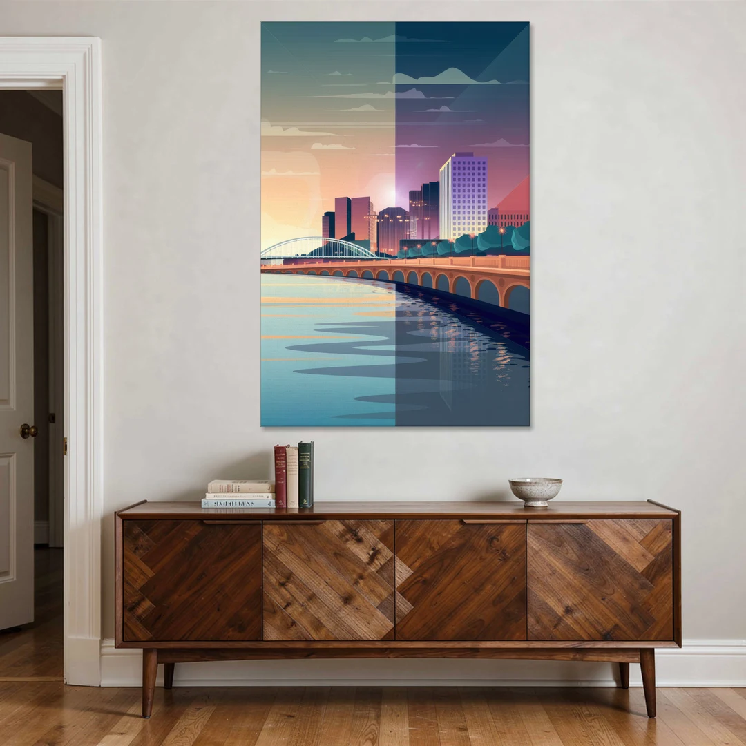 Little Rock Scenic Riverfront - Canvas Wall Art - Coffee Table - 40x60