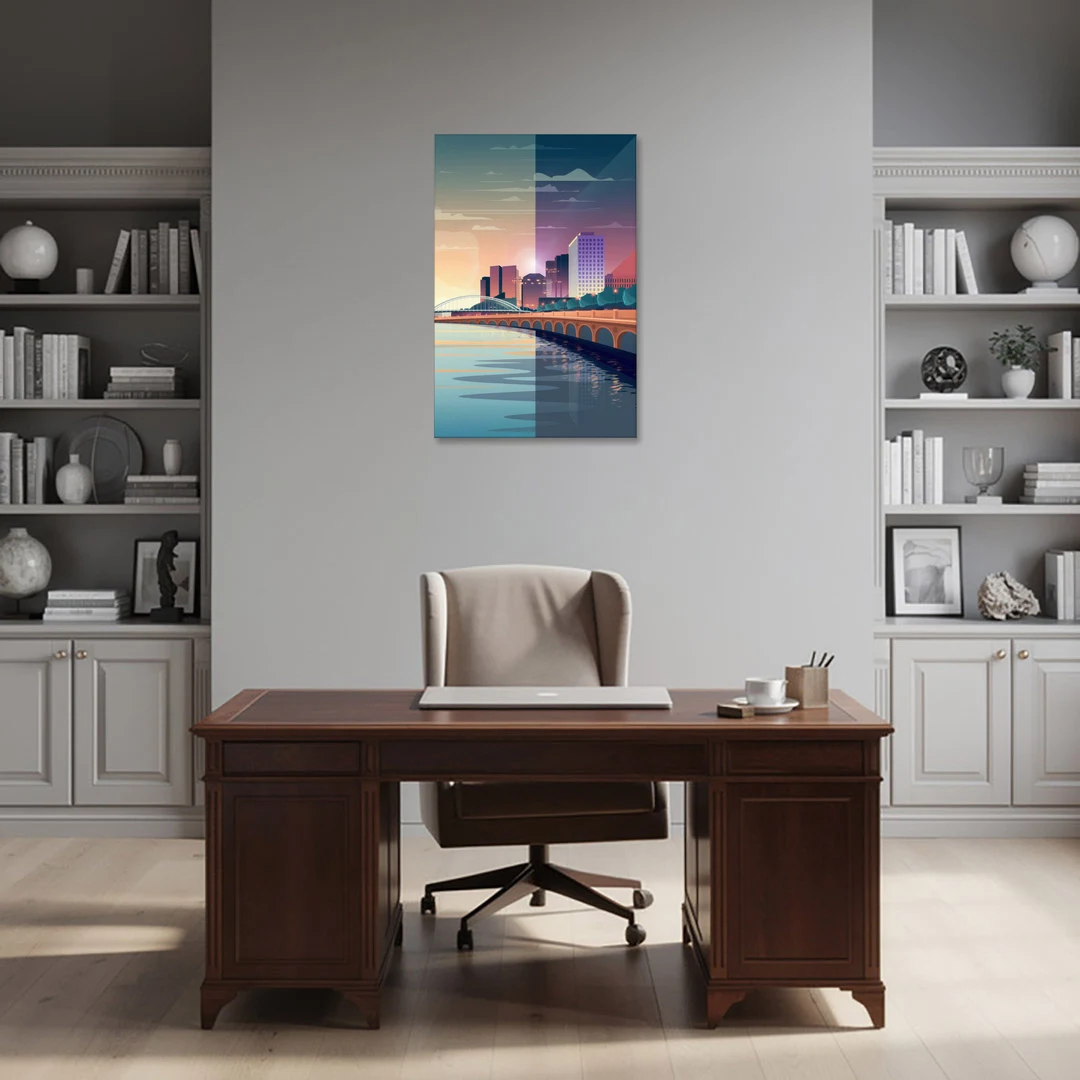 Little Rock Scenic Riverfront - Canvas Wall Art - Office - 24x36