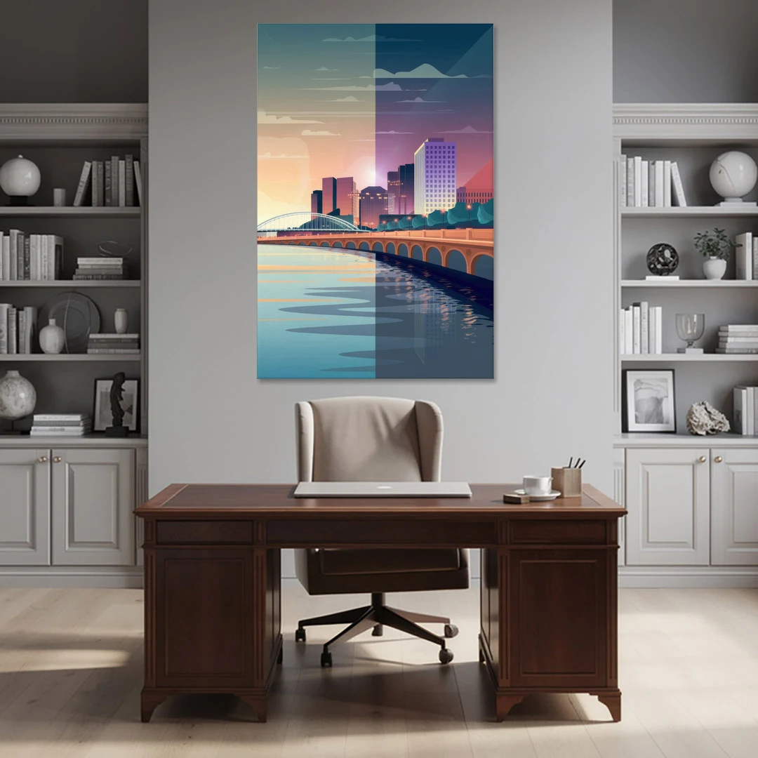 Little Rock Scenic Riverfront - Canvas Wall Art - Office - 40x60