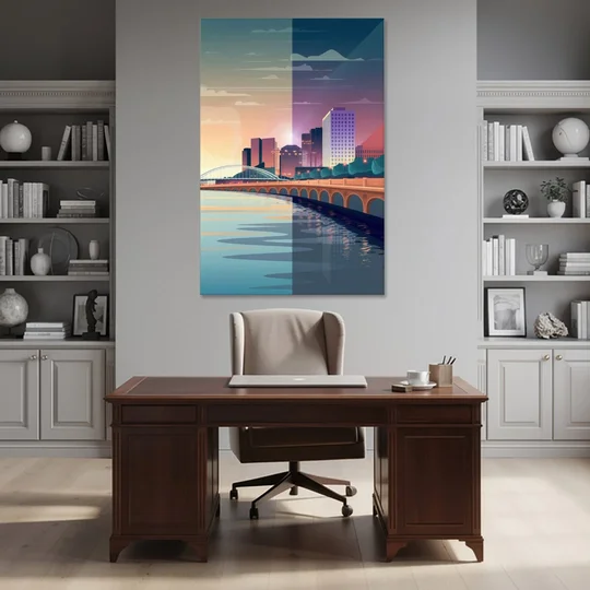 Little Rock Scenic Riverfront - Canvas Wall Art - Office - 40x60