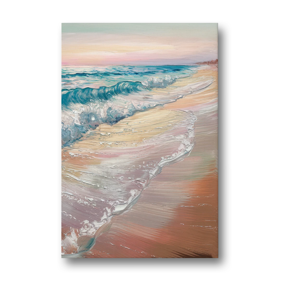 Long Beach California Ocean Waves - Canvas Wall Art - Front