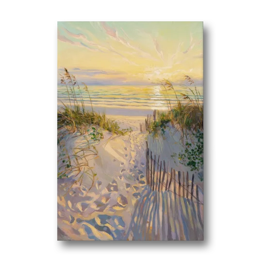 Long Beach Island Sunrise Glow - Canvas Wall Art - Front
