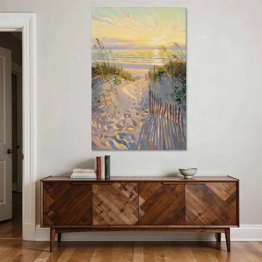 Long Beach Island Sunrise Glow - Canvas Wall Art - Coffee Table - 40x60