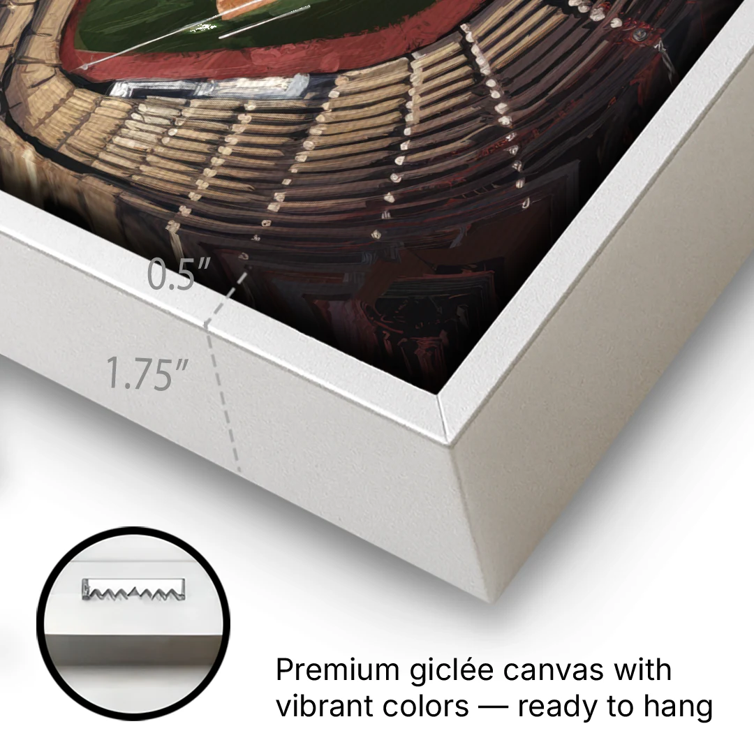 Los Angeles Angels Stadium - White Framed Canvas Wall Art - Gallery Wrap Corner
