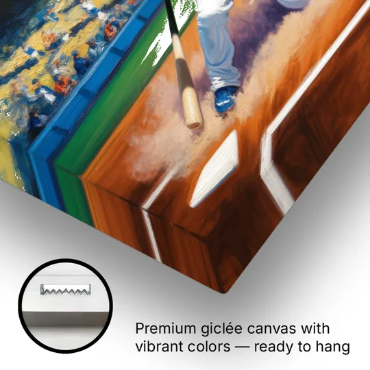 Los Angeles Dodgers Sliding Safe - Canvas Wall Art - Gallery Wrap Corner