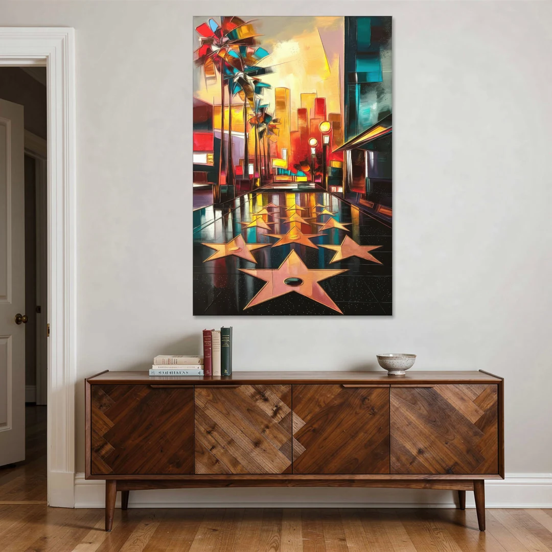 Los Angeles Hollywood Walk of Fame Iconic - Canvas Wall Art - Coffee Table - 40x60