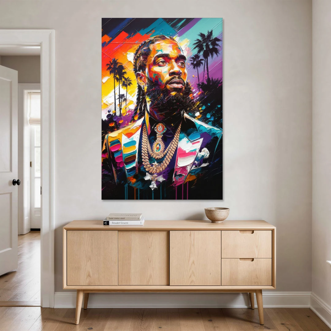 Los Angeles Nipsey Hussle Tribute - Canvas Wall Art - Coffee Table - 40x60