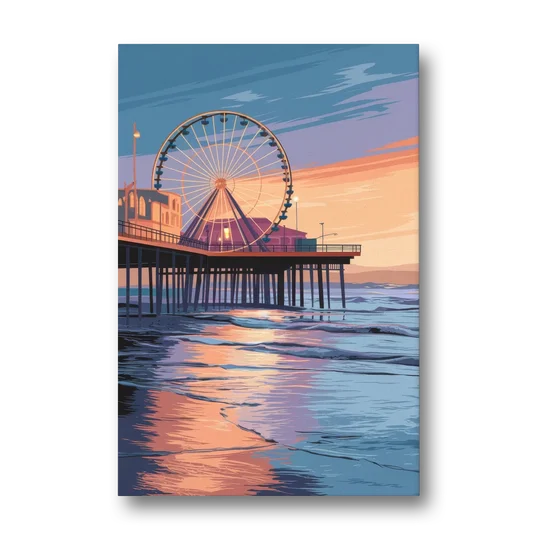 Los Angeles Santa Monica Pier - Canvas Wall Art - Front