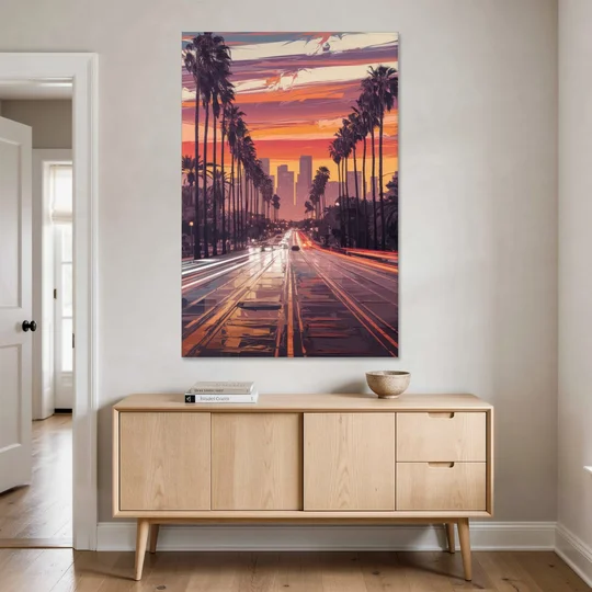 Los Angeles Sunset Boulevard - Canvas Wall Art - Coffee Table - 40x60