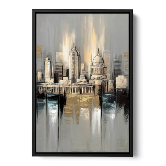 Louisville Historic Landmarks - Black Framed Canvas Wall Art - Front