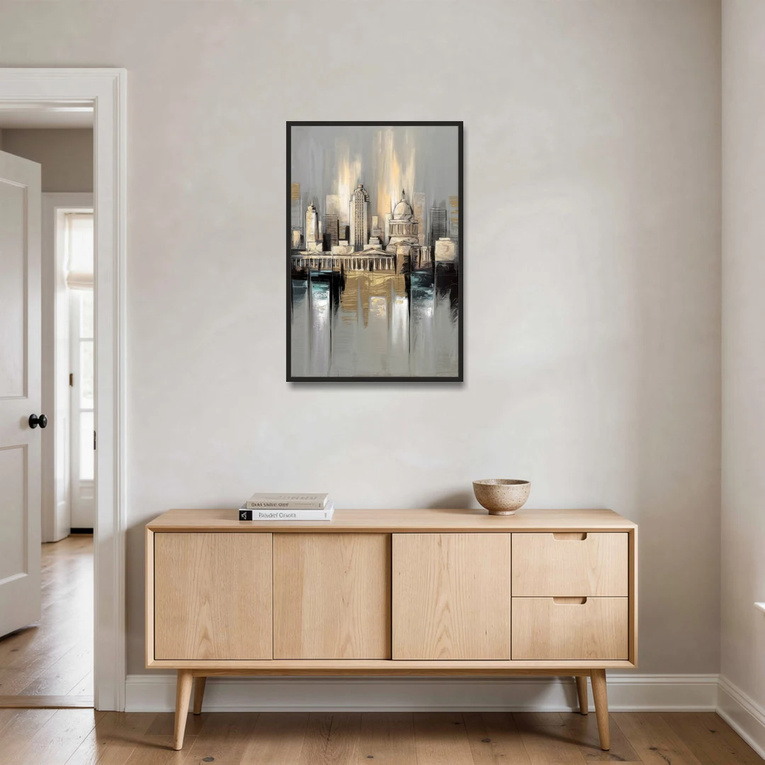 Louisville Historic Landmarks - Black Framed Canvas Wall Art - Coffee Table - 24x36