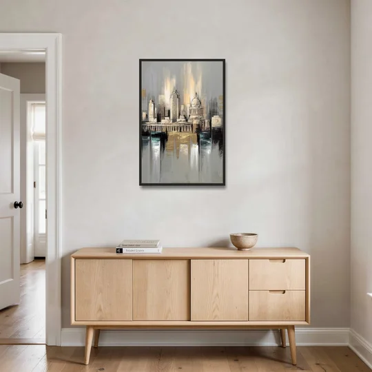 Louisville Historic Landmarks - Black Framed Canvas Wall Art - Coffee Table - 24x36