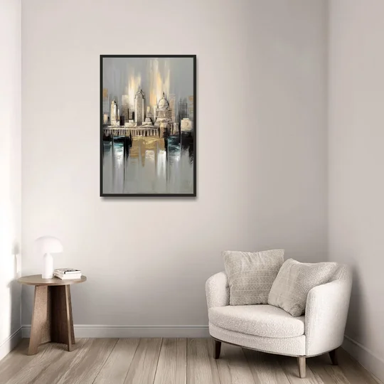 Louisville Historic Landmarks - Black Framed Canvas Wall Art - Sofa - 24x36