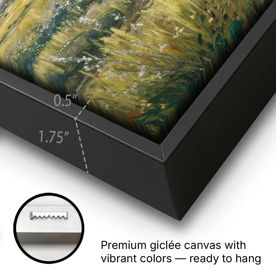 Lubbock Prairie Landscape - Black Framed Canvas Wall Art - Gallery Wrap Corner