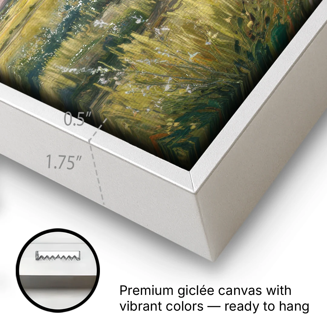 Lubbock Prairie Landscape - White Framed Canvas Wall Art - Gallery Wrap Corner