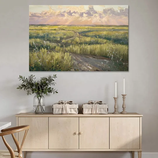 Lubbock Prairie Landscape - Canvas Wall Art - Coffee Table - 60x40