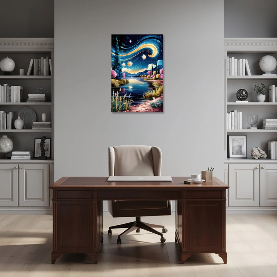 Lubbock Starry Night Sky - Canvas Wall Art - Office - 24x36
