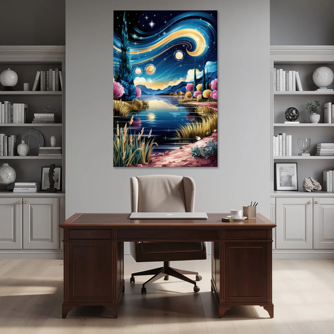 Lubbock Starry Night Sky - Canvas Wall Art - Office - 40x60