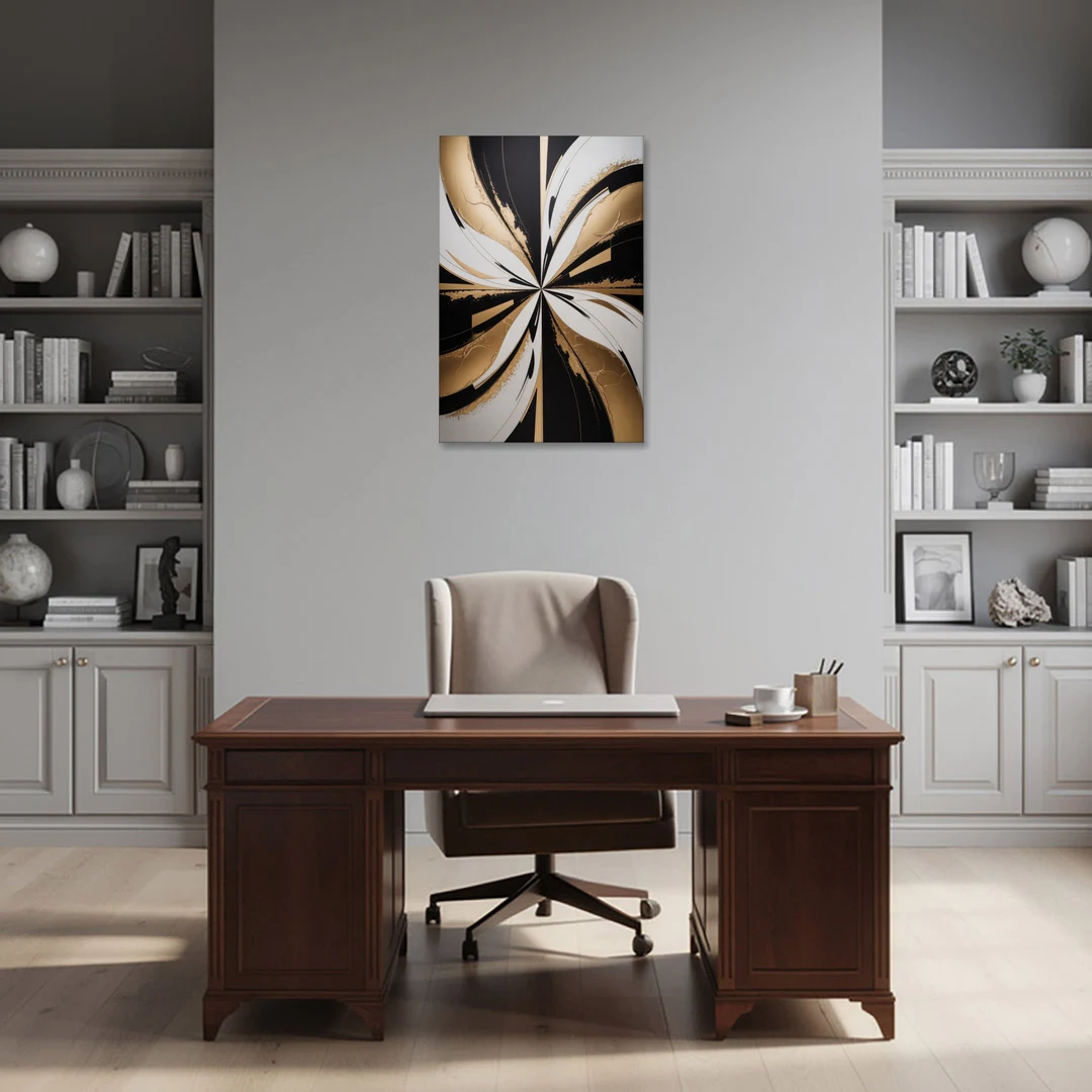 Luxurious Geometric Elegance - Canvas Wall Art - Office - 24x36