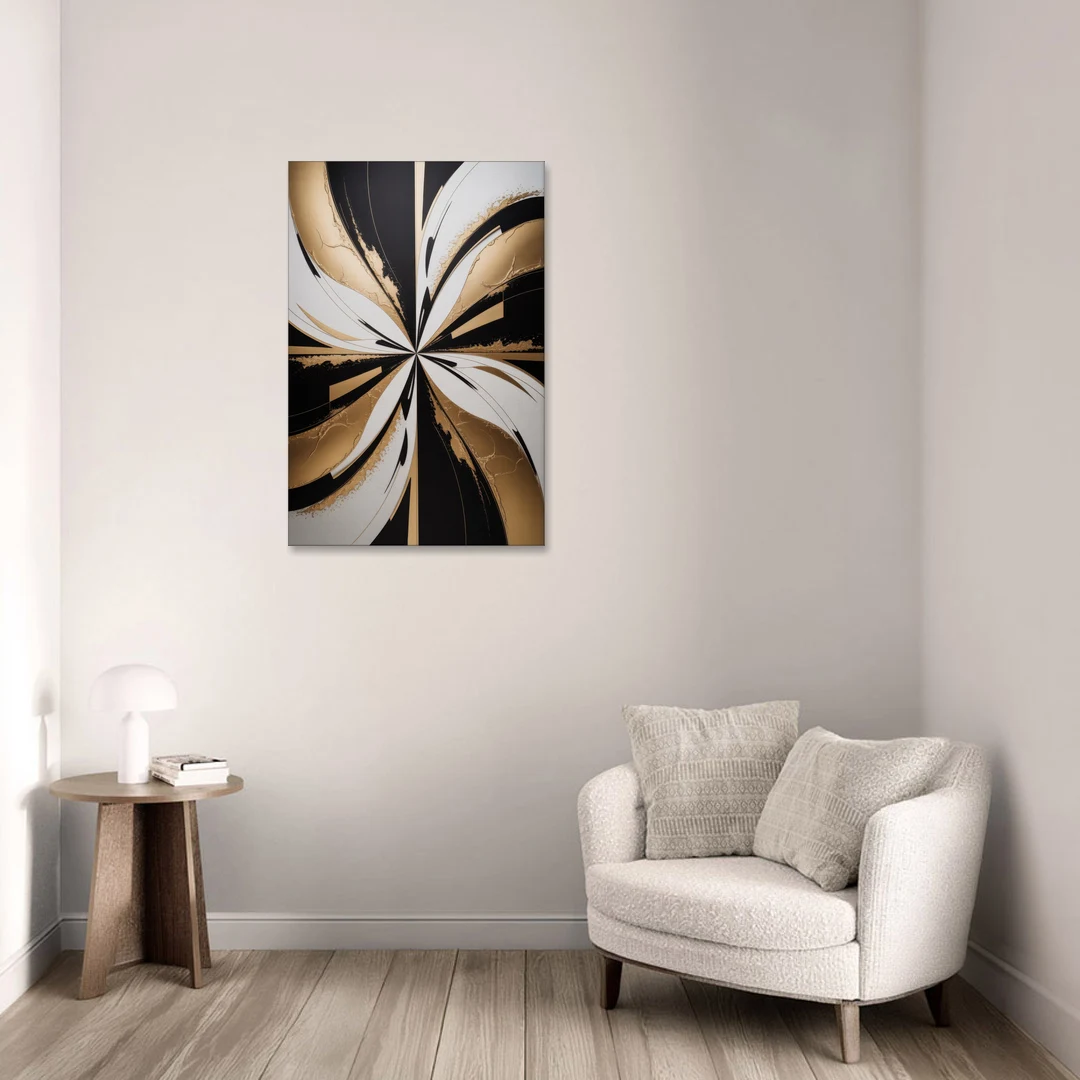 Luxurious Geometric Elegance - Canvas Wall Art - Sofa - 24x36