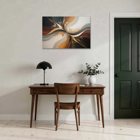 Luxuriously Textured Brown Abstract - Canvas Wall Art - Office - 36x24