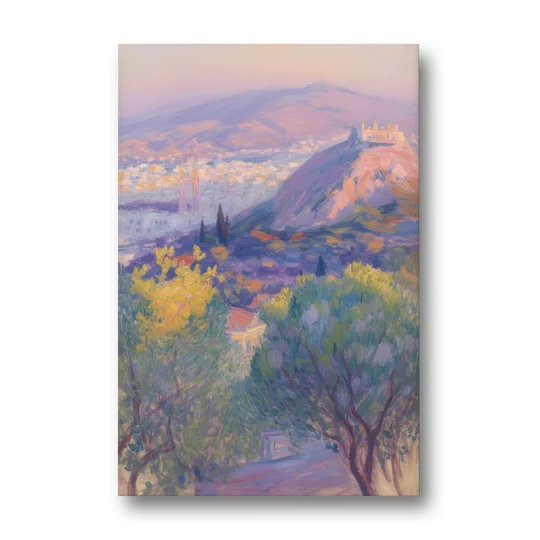 Lycabettus Hill View - Canvas Wall Art - Front