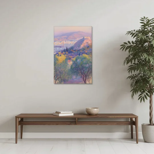 Lycabettus Hill View - Canvas Wall Art - Coffee Table - 24x36