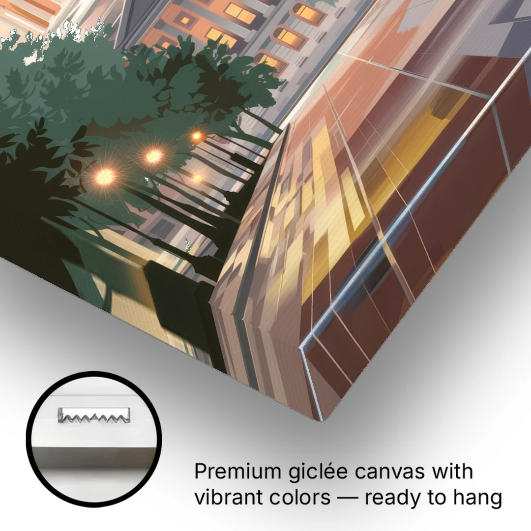 Madison Capitol Dome Glow - Canvas Wall Art - Gallery Wrap Corner