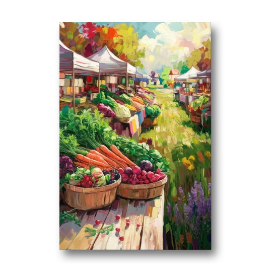Madison Farmers Market Delight - Canvas Wall Art - Front