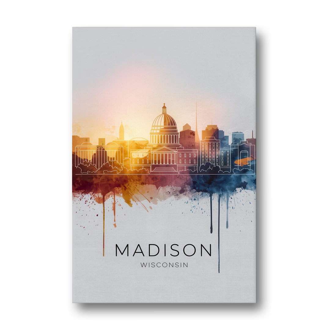 Madison Iconic Landmarks - Canvas Wall Art - Front