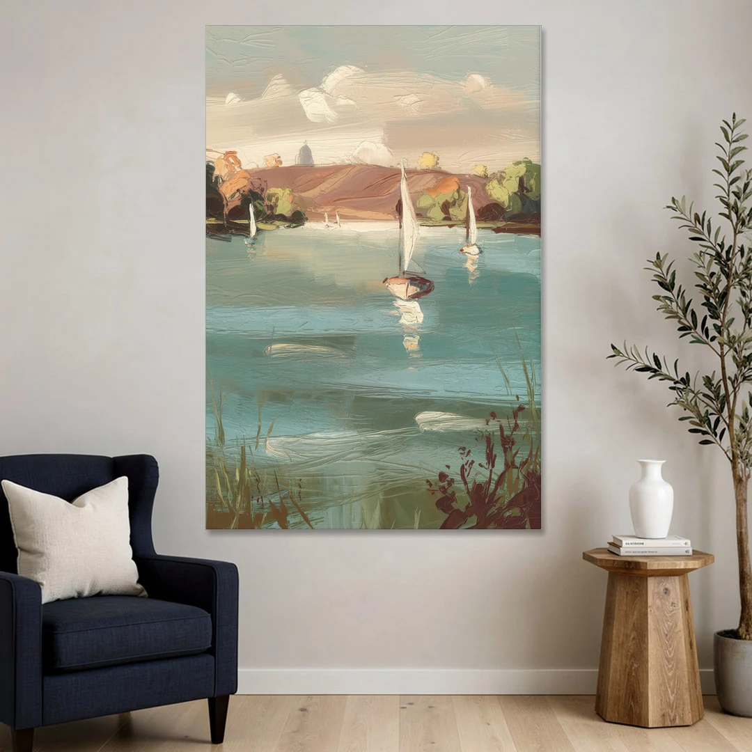 Madison Lake Mendota Serenity - Canvas Wall Art - Sofa - 40x60