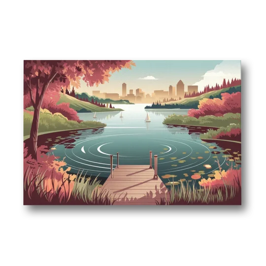 Madison Scenic Lakeshores - Canvas Wall Art - Front