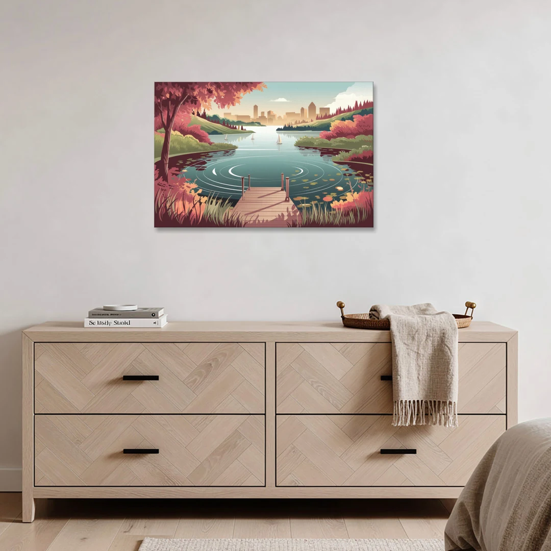Madison Scenic Lakeshores - Canvas Wall Art - Coffee Table - 36x24
