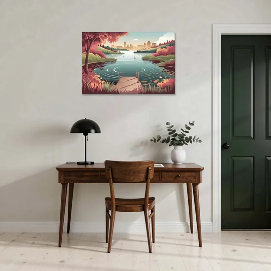 Madison Scenic Lakeshores - Canvas Wall Art - Office - 36x24