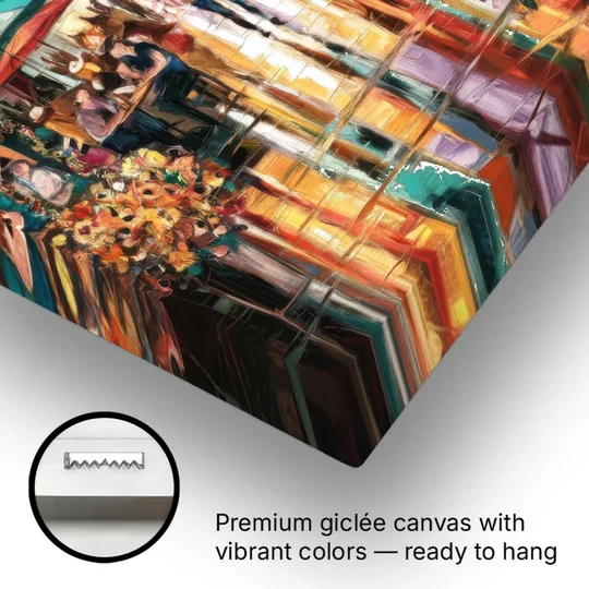 Madison Summer Festival Scene - Canvas Wall Art - Gallery Wrap Corner